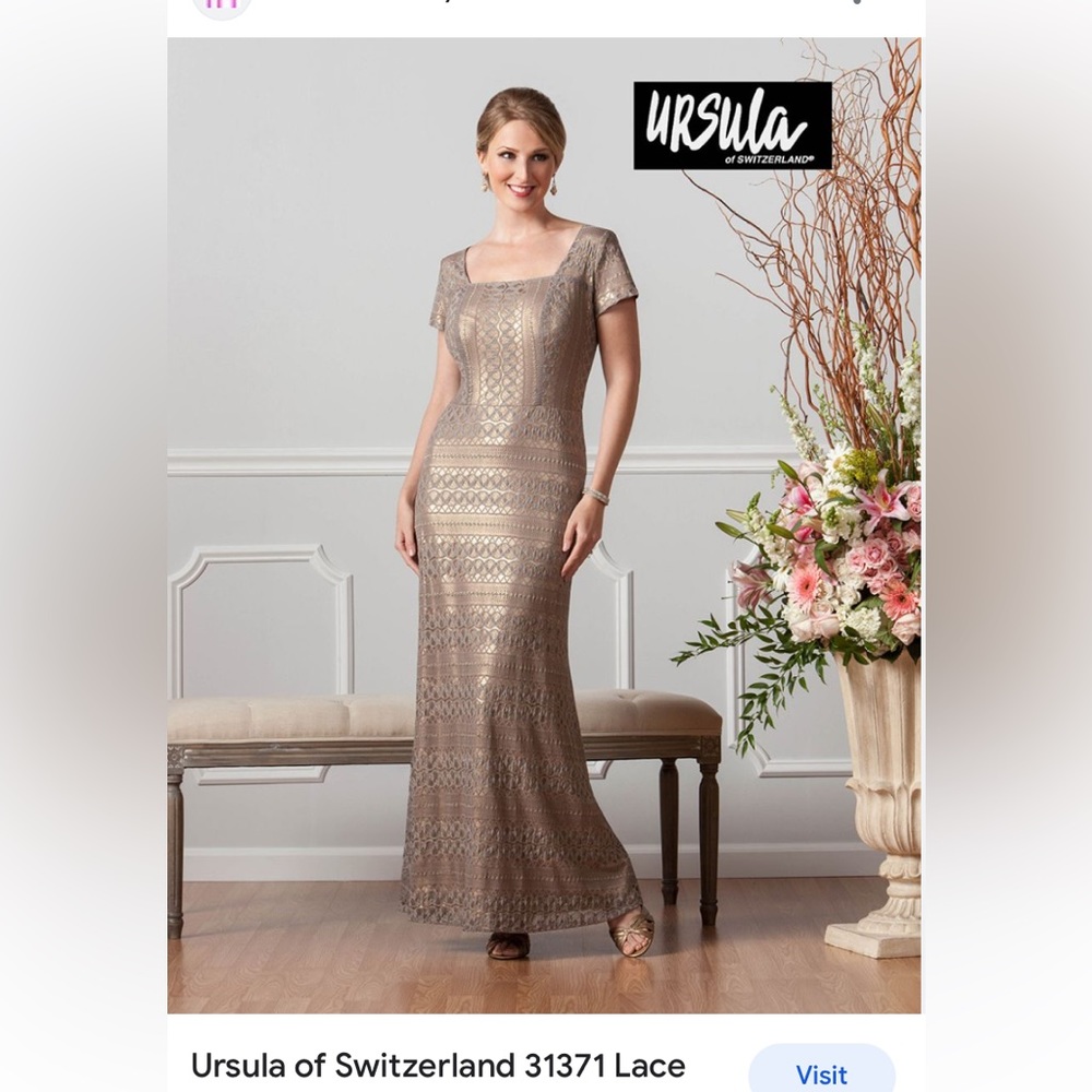 Taupe lace dress URSULA OF Switzerland 31371